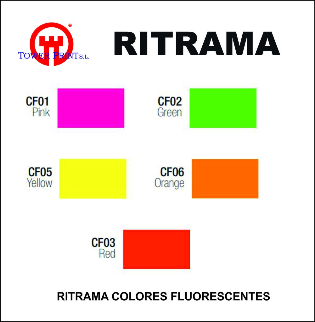 VINILO FLUORESCENTE RITRAMA CF03 ROJO 01442 122,ml | Tower Print